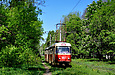Tatra-T3SU #652-690 26-го маршрута на Московском проспекте подъезжает к остановке "Улица 12-го Апреля"