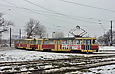 Tatra-T3SU #652-690 резерв 23-го маршрута на развязке проспекта Тракторостроителей и Салтовского шоссе