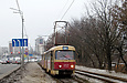 Tatra-T3SU #652-690 26-го маршрута на пробивке улицы Героев труда поднимается на Лазьковский мост