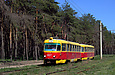 Tatra-T3SU #657-658 26-го маршрута на пробивке улицы Героев труда в районе остановки "Сосновый бор"