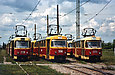 Tatra-T3SU ## 659-660, 598-599-600 и 589-590-591 в открытом парке Салтовского трамвайного депо