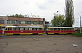 Tatra-T3SU #676-677 23-го маршрута на конечной станции "Льва Толстого"