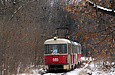 Tatra-T3SU #679-680 23-го маршрута на конечной станции "Станция Лосево"