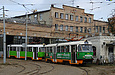 Tatra-T3SU #693-694 на веере цеха Салтовского трамвайного депо возле улицы Смольной
