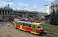 Tatra-T3SU #695 5-го маршрута на конечной станции "Южный вокзал"