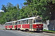 Tatra-T3SU #695-696 26-го маршрута на Журавлевском спуске