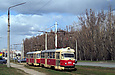 Tatra-T3SU #695-696 26-го маршрута на улице Шевченко в районе 2-го Вологодского въезда