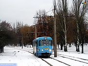 Tatra-T3SU #695 маршрута 16-А на улице Героев труда в районе проспекта Тракторостроителей