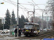 Tatra-T3SUCS #701 5-го маршрута на улице Плехановской возле улицы Молодой гвардии