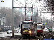 Tatra-T3SU #703 5-го маршрута на улице Плехановской в районе улицы Молодой гвардии