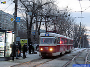 Tatra-T3SU #725-726 23-го маршрута на Салтовском шоссе возле конечной станции "Микрорайон 602"