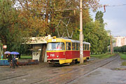 Tatra-T3SU #766 на улице Героев труда возле остановки "Салтовский рынок "