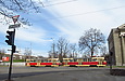 Tatra-T3SU #772-773 26-го маршрута на улице Веснина на перекрестке с улицей Алчевских