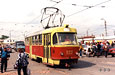 Tatra-T3SU #922 30-го маршрута на Пискуновской улице в районе станции метро "Центральный рынок"