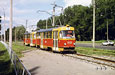 Tatra-T3SU #968-973 12-го маршрута на улице Свердлова (сейчас Полтавский шлях) в районе парка "Юность"
