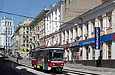 Tatra-T6A5 #4519 5-го маршрута на Московском проспекте между переулком Короленко и Слесарным переулком