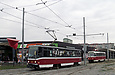 Tatra-T6A5 #4532 16-го маршрута и Tatra-T3SUCS #3068 27-го маршрута на улице Героев труда возле одноименной станции метро