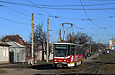 Tatra-T6A5 #4532 27-го маршрута на улице Академика Павлова в районе Никоновского переулка