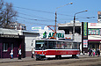 Tatra-T6A5 #4547 6-го маршрута перед отправлением с конечной станции "Микрорайон 602"