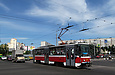 Tatra-T6A5 #4547 27-го маршрута на улице Молочной на перекрестке с проспектом Гагарина