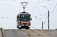 Tatra-T6A5 #4556 8-го маршрута на улице Плехановской на Балашовском путепроводе
