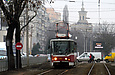 Tatra-T6A5 #4563 27-го маршрута на площади Защитников Украины в районе улицы Богдана Хмельницкого