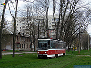 Tatra-T6A5 #8637 6-го маршрута на Салтовском шоссе в районе переулка Бадаева