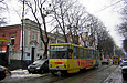 Tatra-T6B5 #1520 5-го маршрута на улице Пушкинской между улицей Скрыпника и Театральным переулком