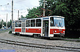 Tatra-T6B5 #1529-1530 5-го маршрута во время перерыва на конечной станции "Проспект Гагарина"