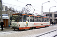 Tatra-T6B5 #1529 6-го маршрута на конечной станции "602-й микрорайон"