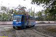 Tatra-T6B5 #1529 5-го маршрута заходит на конечную станцию "Парк им. Горького"