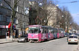 Tatra-T6B5 #1549-1550 5-го маршрута на улице Пушкинской возле остановки "Улица Гиршмана"