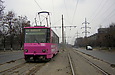 Tatra-T6B5 #1561 5-го маршрута на улице Морозова возле конечной станции "Улица Войкова"
