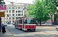 Tatra-T6B5 #1567 5-го маршрута на улице Пушкинской в районе переулка Мечникова