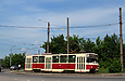 Tatra-T6B5 #4519 16-го маршрута на улице Веринской возле Моисеевского моста