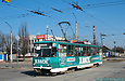 Tatra-T6B5 #4520 8-го маршрута на Салтовском шоссе пересекает проспект 50-летия СССР