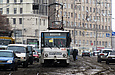 Tatra-T6B5 #4521 5-го маршрута на площади Розы Люксембург