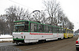 Tatra-T6B5 #4524-4523 5-го маршрута на улице Пушкинской возле Молодежного парка
