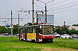 Tatra-T6B5 #4527 8-го маршрута на Салтовском шоссе возле перекрестка с улицей Гвардейцев Широнинцев