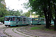 Tatra-T6B5 #4551-4552 5-го маршрута на конечной станции "Парк им. Горького"