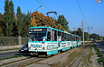 Tatra-T6B5 #4551-4552 5-го маршрута на улице Морозова в районе остановки "Аллея Славы"