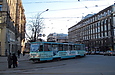 Tatra-T6B5 #4551-4552 5-го маршрута на площади Конституции