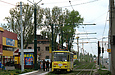 Tatra-T6B5 #4551 5-го маршрута следует по улице Шевченко измененной трассой нулевого рейса на маршрут