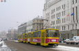 Tatra-T6B5 #4554-4553 5-го маршрута на площади Конституции