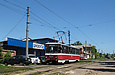 Tatra-T6B5 #4554 8-го маршрута на улице Академика Павлова в районе перекрестка с Механическим переулком