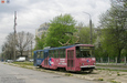 Tatra-T6B5 #4561 5-го маршрута на технической линии по улице Морозова