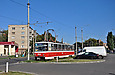 Tatra-T6B5 #4564 8-го маршрута на проспекте Героев Сталинграда подъезжает к конечной станции "Улица Одесская"