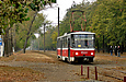Tatra-T6B5 #4564 8-го маршрута на Салтовском шоссе подъезжает к конечной станции "602 микрорайон"