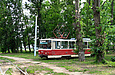Tatra-T6B5 #4573 маршрута 16-Г перед выездом с разворотного круга конечной станции "Журавлевский гидропарк"
