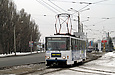 Tatra-T6B5 #4573 маршрута 16-А на улице Шевченко подъезжает к остановке "Журавлевский гидропарк"